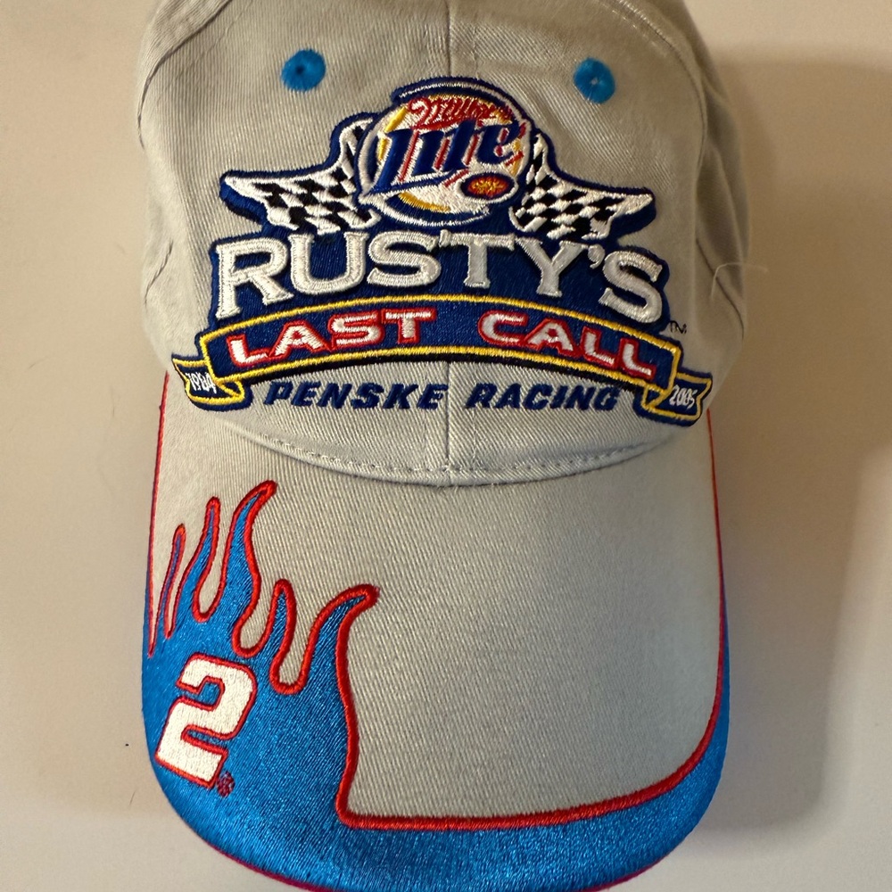Nascar Rusty Wallace Gray and Blue Racing Hat